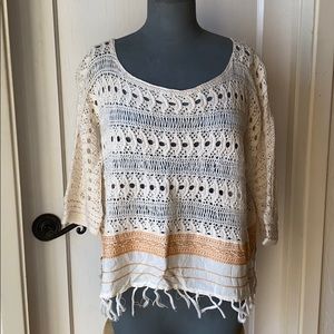FREE PEOPLE CROCHET TOP